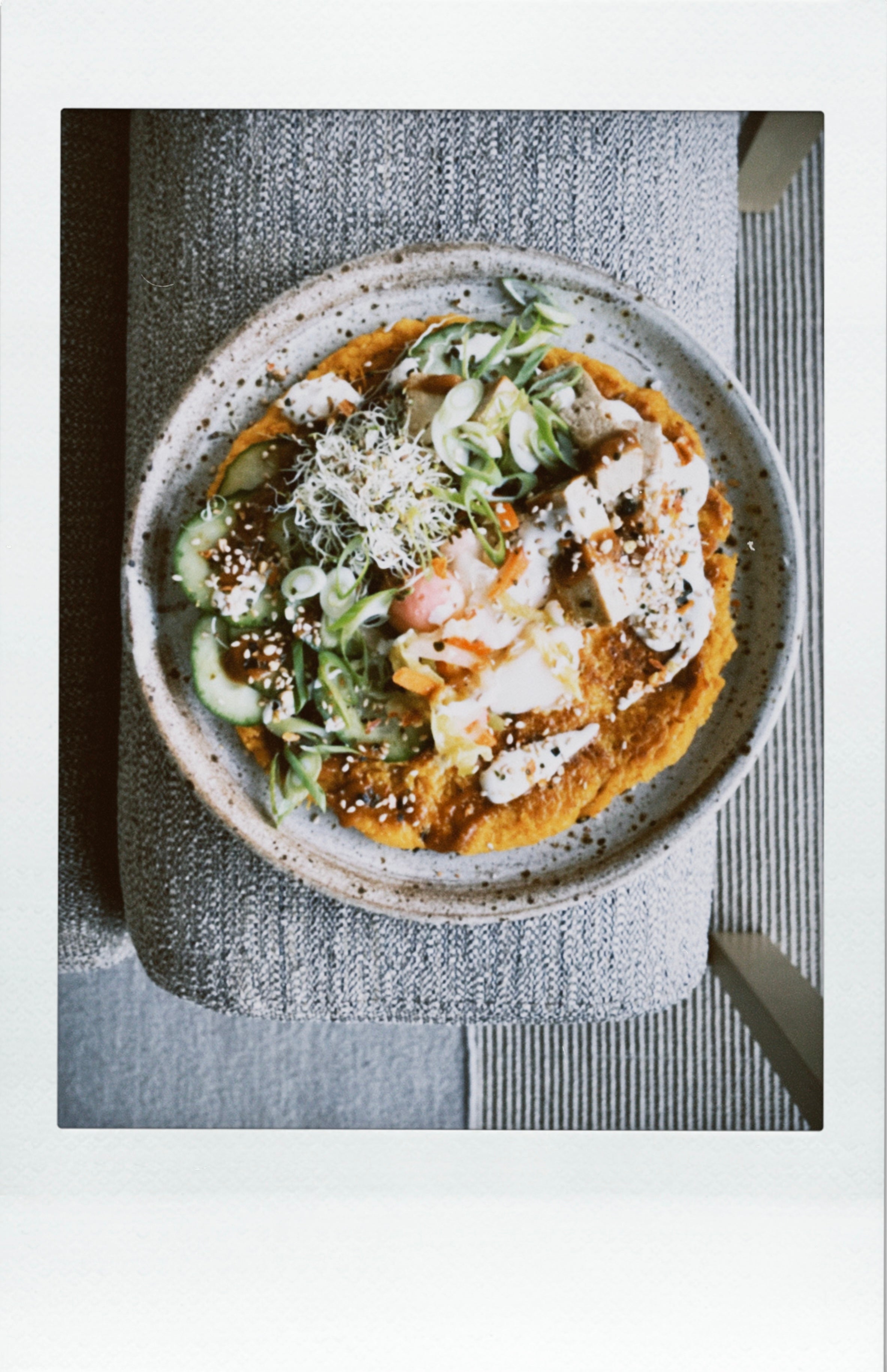 Chickpea Pancake – savoury, protein-rich base with soft herbs and toppings