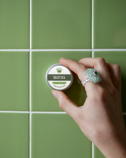 Honey House Matcha Lip Balm – green tea balm with coconut oil and cacao butter